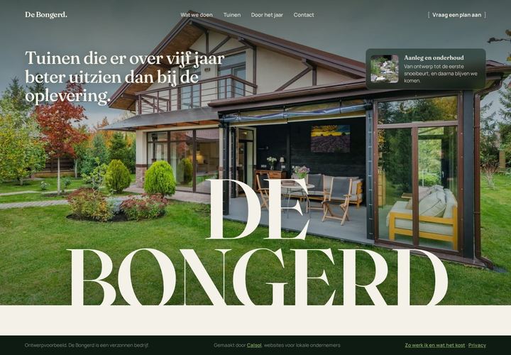 Ontwerp voor een hoveniersbedrijf